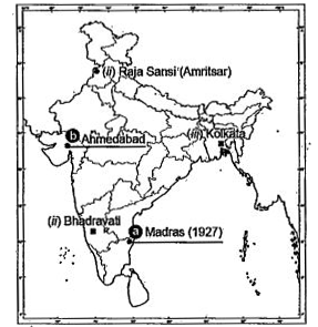 A Two Features A And B Are Marked On The Given Political Outline