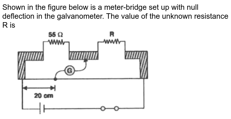 Shown In The Figure Below Is A Meterbridge Set Up With Null Deflec