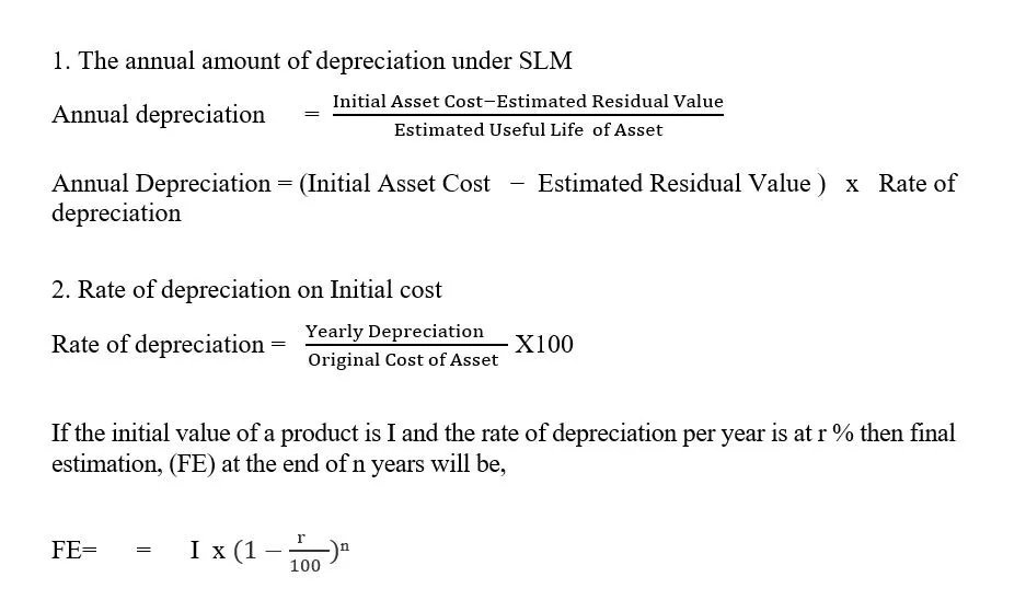 Depreciation formula