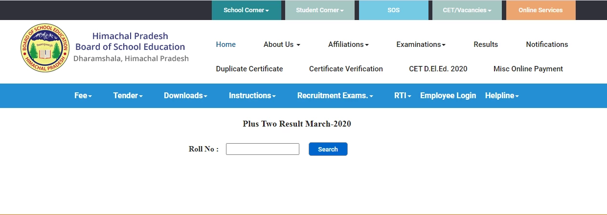 Fill in your “Roll Number” as per the admit card and click on the “Search” option