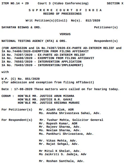 Supreme Court’s Verdict dated 17 August 2020 