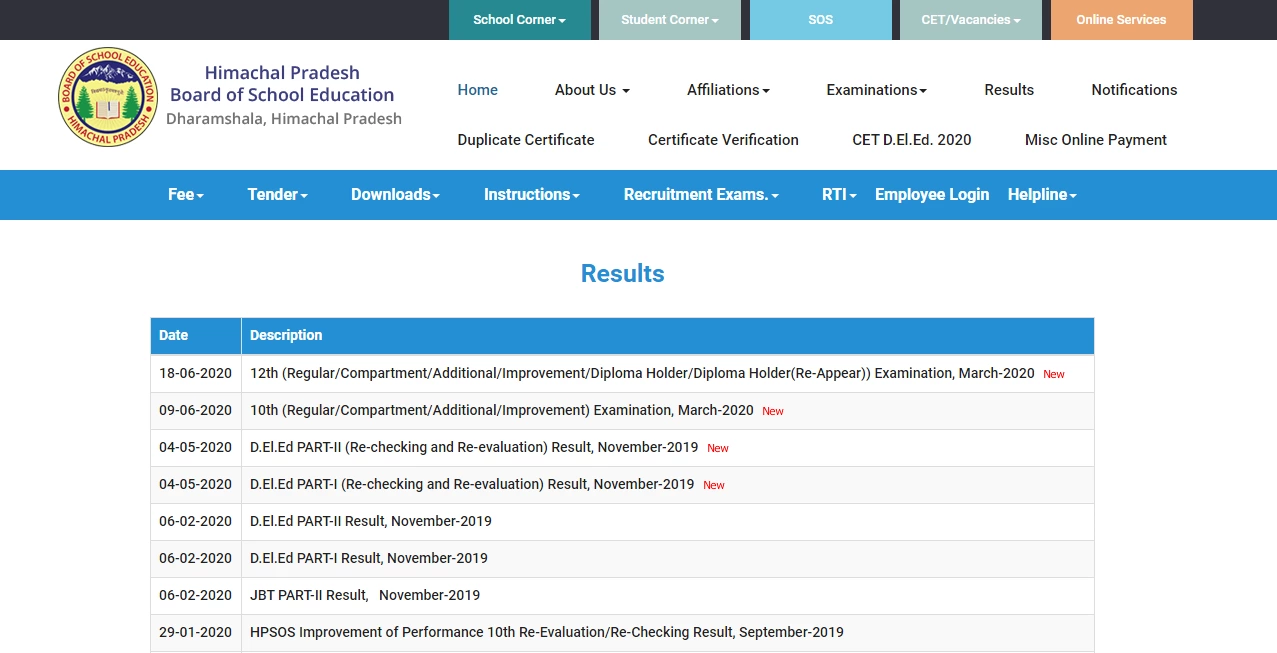 HPBOSE class 12th result link 