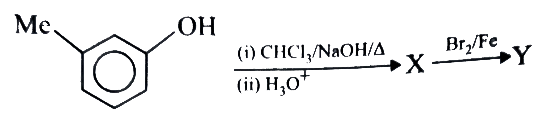 The product (Y) of the following sequence of the reactions would be