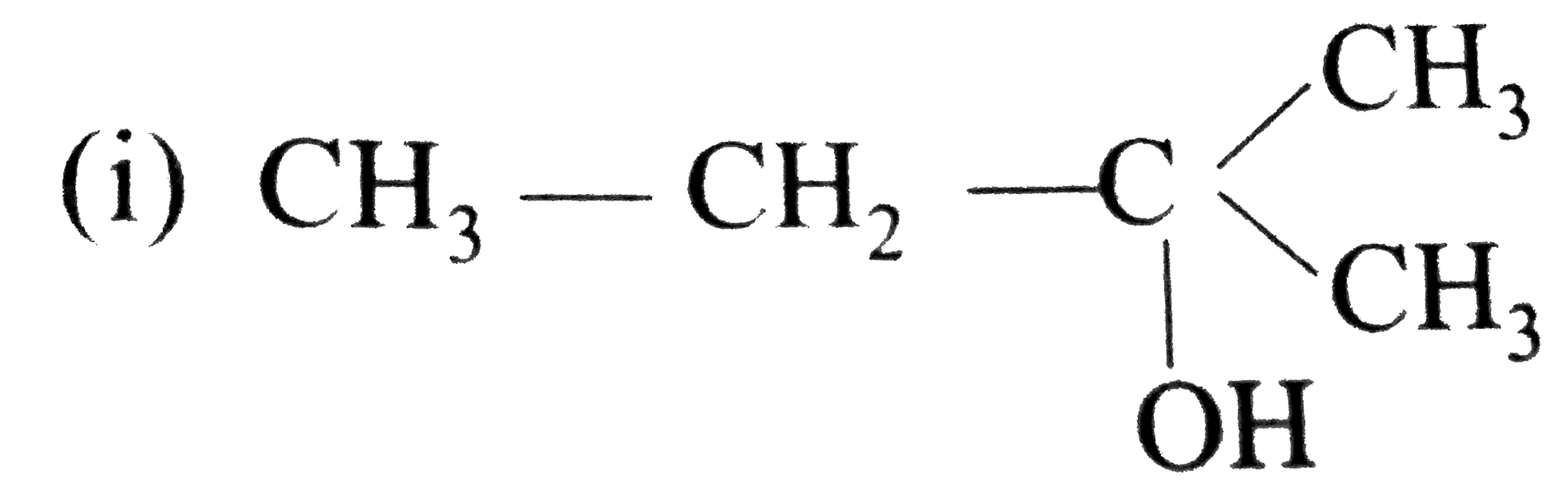 Action of water in the presence of sulphuric acid with the following alkenes   (i)    (ii) CH(3)-CH=H(2) gives