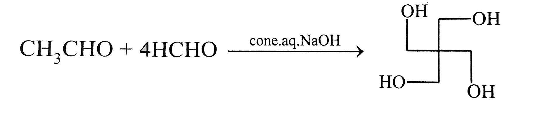 The number of aldol reaction (s) that oscurs in the given transformation is   CH(2) CHO + 4 HCHO overset (