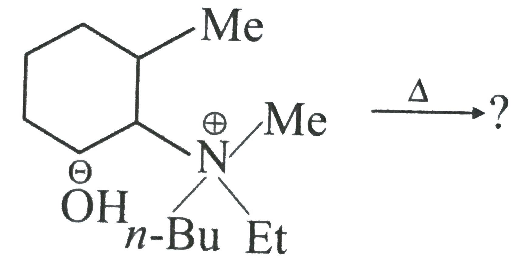 The alkene formed as a mojor product in the above elimination reaction is:
