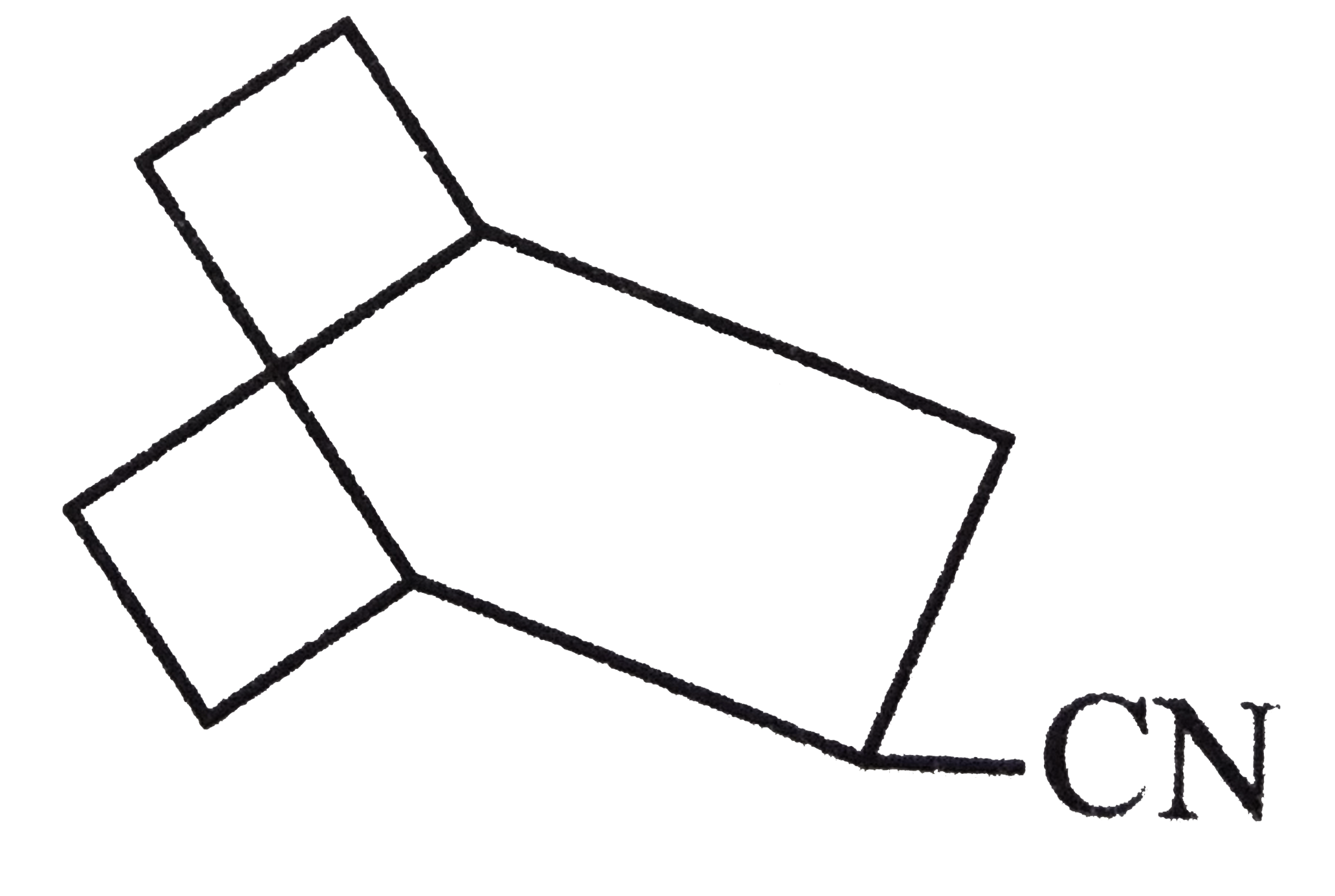 The Diels - Alder reaction between 1,3-cyclo- hexandiene and acrylonitrile gives the adduct,      Its IUPAC name is