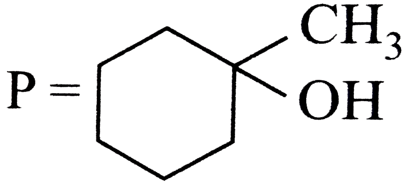 Which of the following alkene will give (P) on oxymercuration reduction reaction,