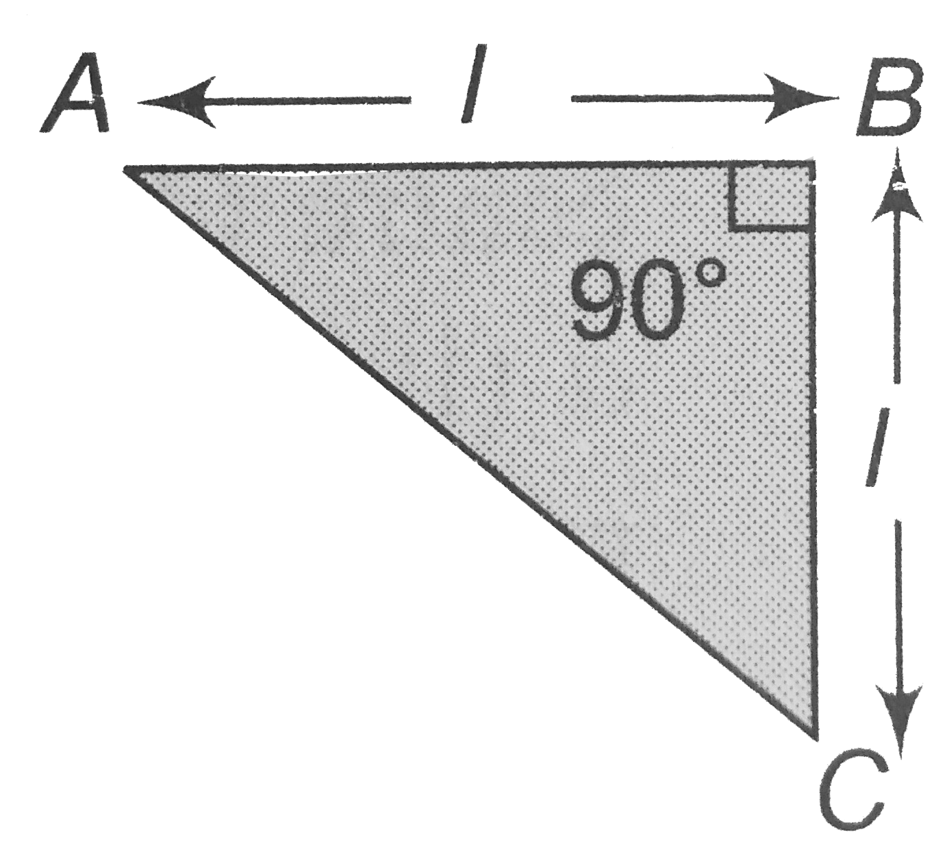 Figure shows a thin metallic triangular sheet ABC. The mass of the sheet is M. The moment of inertia of the sheet about side AC is :   .