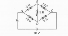 In the circuit shown in figure, the current / in circuit is