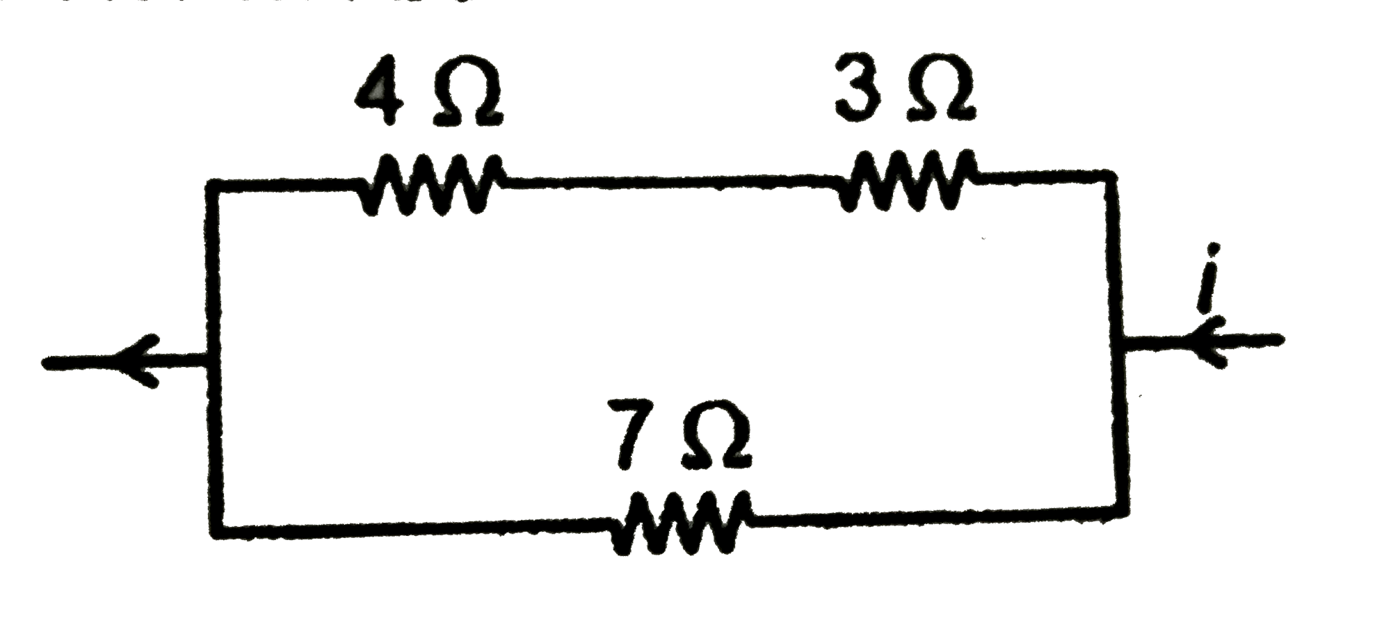 The power dissipated in 3Omega resistor in the circuits as shown in the figure is 2W. The power dissipated in 7Omega resistor will be
