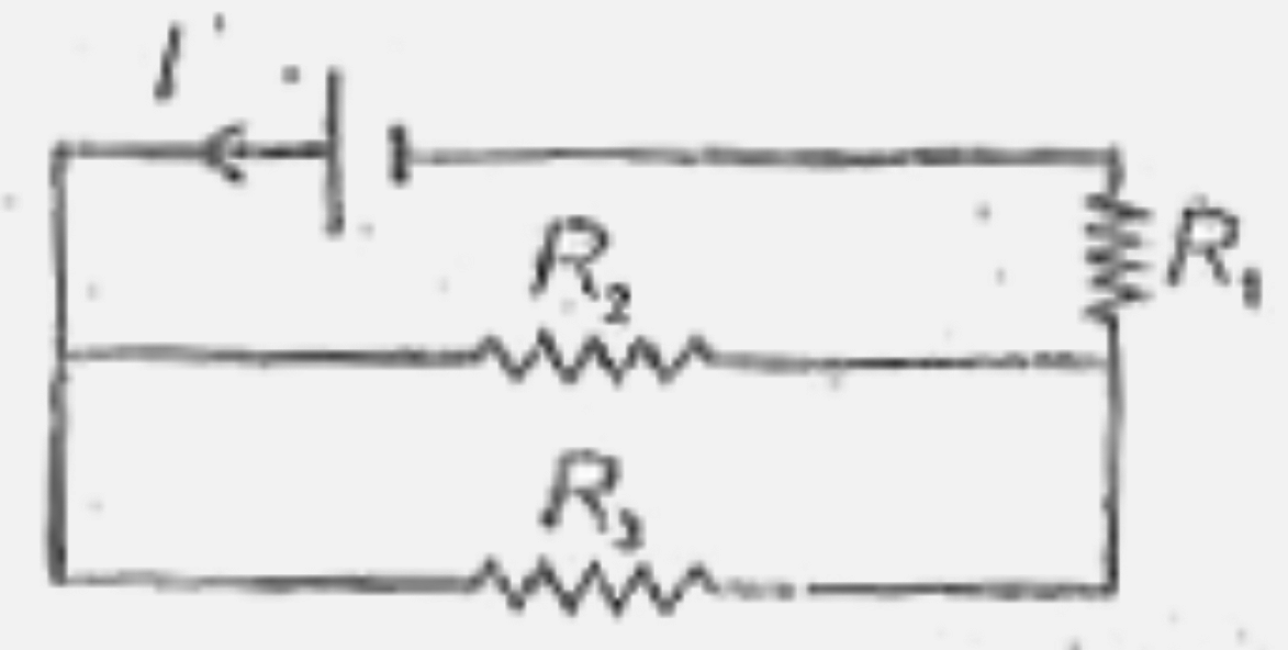 Refer  to the circuit  shown . What  will be the  total  power  dissipation  in the circuit  if P is the  power  dissipated  in R(1) ?  It is given  that R(2) = 4 R(1) and  R(3) = 12 R(1)