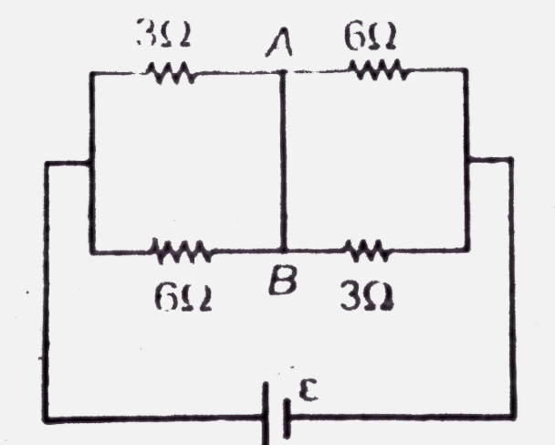 Consider the circuit  diagram . The connecting wires are assumed to be perfect conducting.   STATEMENT-1 : The current in branch AB is zero.   and   STATEMENT -2 : The potential difference between A & B is zero