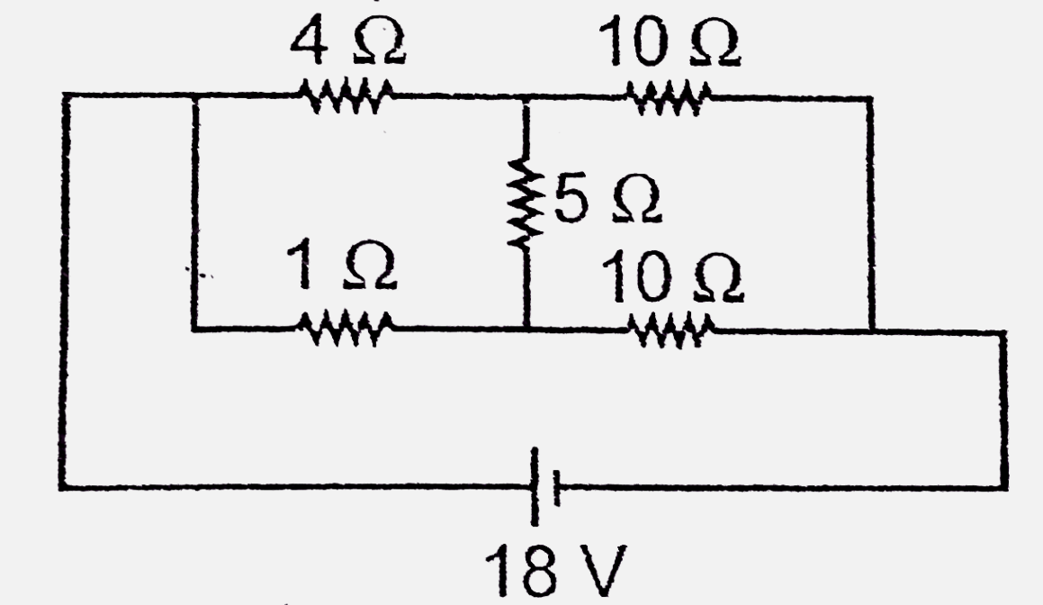 Determine the current drawn from the battery in the circuit shown.