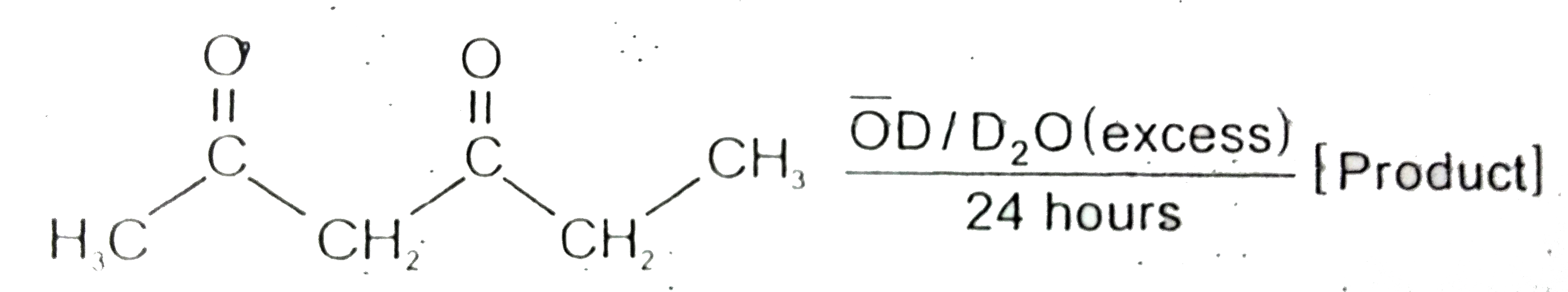 Consider the following reactions.      Molecular weight of the product would increase by   [Assuming that mol. Wt. of C=12, O=16, H=1 and D=2]