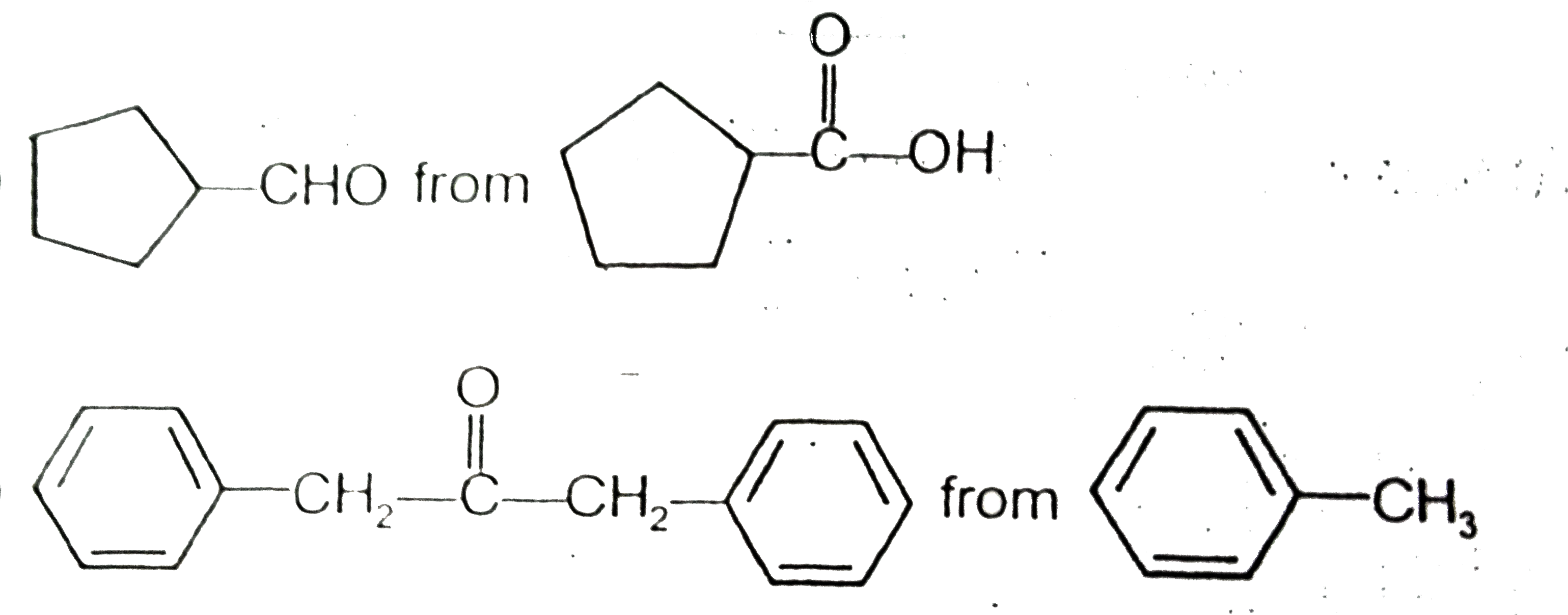 Propose a synthesis of each of the following compounds from the indicated starting materials (s) and any other necessary reagents.