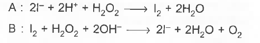 Consider the reaction  H2O2 is