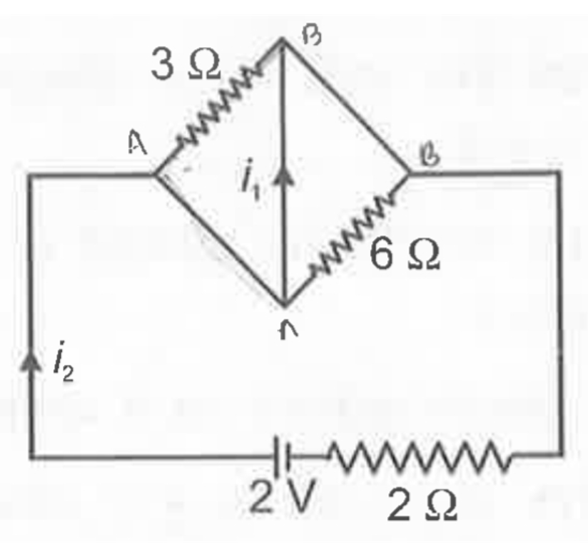 In the circuit shown i1/i2 will be equal to