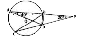 PBA और PDC दो कोटिज्या हैं। AD, O केंद्र वाले एक वृत्त का व्यास है। angleA=40^@,angleP=20^@      मात्रा I : angleDBC   मात्रा II : angleADB