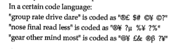 Which of the following may have the code