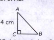 In the givne figure triangle ABC is an isosceles triangle right angled at C with AC = 4 cm. find the length of AB.