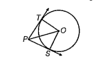 In the figure, form a point P, two tangents PT and PS are drawn to a circle with centre O such that angle SPT = 120^@. Prove that OP = 2PS.