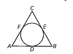 In the figure, a circle is inscribed in a triangle ABC, such that it touches the sides AB, BC and CA at points D, E and F respectively. If the lenghts of sides AB, BC and CA are 12 cm, 8 cm and 10 cm respectively. Find the length of AD, BE and CF.