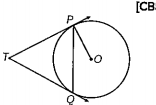 In the given figure, two tangents TP and TQ are drawn to a circle with centre O, from an external point T. prove that angle PTQ = 2 angle OPQ.