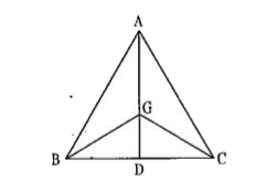 नीचे दी गई आकृति में केन्द्रक G  माध्यिका AD  को 2 : 1  में विभाजित करता है यदि GD = 5 सेमी हो तो माध्यिका AD की लम्बाई होगी