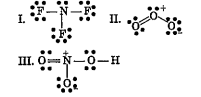 Which of the following Lewis representation of the molecules NF3,O3 and HNO3 is correct?