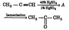 structure of A and type of isomerism in the above reaction are respectively
