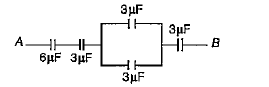 In this diagram the potential difference between A and B is 60 V. The potential difference across 6muf capacitor is