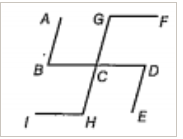 In the given diagram AB||GH||DE and GF||BD||HI, angle FGC=80^@. Find the value of angle CHI.