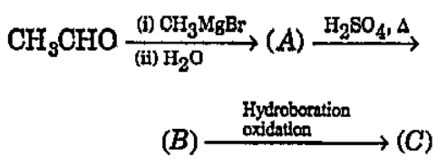 Compounds A and C in the following reaction are…….