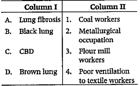 Match the following columns.