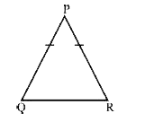 In the adjoining figure, PQR is a triangle and PQ = PR and angleQ = 50^@. Find the values of other two angles of the triangle.