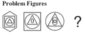 Each of the following questions consist of problem figures followed by answer figures. Select a figure from amongst the answer figures which will continue the same series or pattern as established by the problem figures.