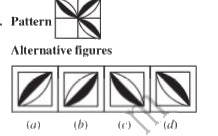 In each question, which one of the alternative figures will complete the given figure pattern?