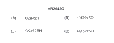 Choose the alternative that resembles the water image of the given alpha-numeric series below :-