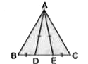 दी गयी आकृति में AD = AE तथा BD = CE है। सिद्ध करें कि ABC एक समद्विबाहु त्रिभुज है।