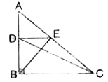 दी गयी आकृति में Delta ABC एक समकोण त्रिभुज है जिसमें angle B= 90
