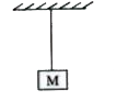 A load of mass M is attached to the free and of a uniform wire of mass m as shown in figure. If a transverse wave pulse is generated at the lower end of wire, find the ratio of velocity of wave at bottom end and at top end of wire