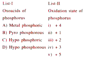 Match the following