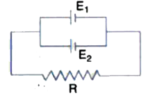 Let two cell of e.m.f's E1 and E2 and internal resistances r1 and r2 be connected in parallel to a circuit with an external resistance R. Find the value of the current I through the given resistor .