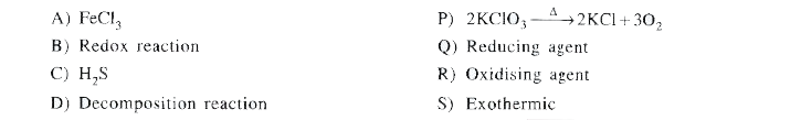 Match the following columns