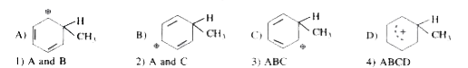 In the alkylation of benzene, stable sigma  complex.