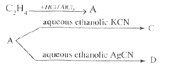 Covalence of carbon in the functional group of C and D are
