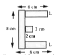 The co-ordinates of centre of mass of letter E which is cut from a uniform metal sheet are (Take origin at bottom left corner and width of letter 2 cm every where):