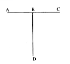 Three conducting rods AB, BC and BO made of same material and same cross section are arranged as shown in the figure. Temperatures at the points A, O and C are maintained at 20^(0)C, 90^(0)C and 0^(0)C respectively. The ratio of lengths of BO to BC when there is no beat flow in AB, is