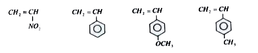 How many of them are more reactive than CH(2)=CH(2) in the cationic polymerization ?